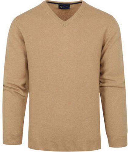 Sweat-shirt Pull Laine Col-V Beige Beige - Suitable - Modalova