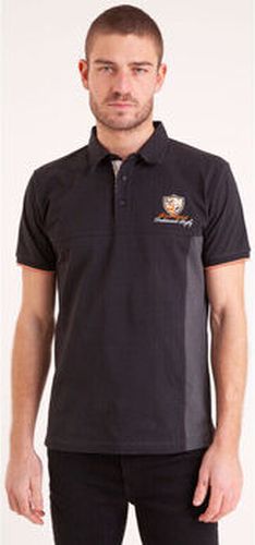 T-shirt Polo noir à écusson brodé Noir - Camberabero - Modalova