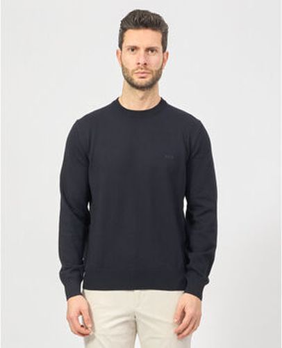 Pull Pull col rond avec logo brodé Bleu - BOSS - Modalova