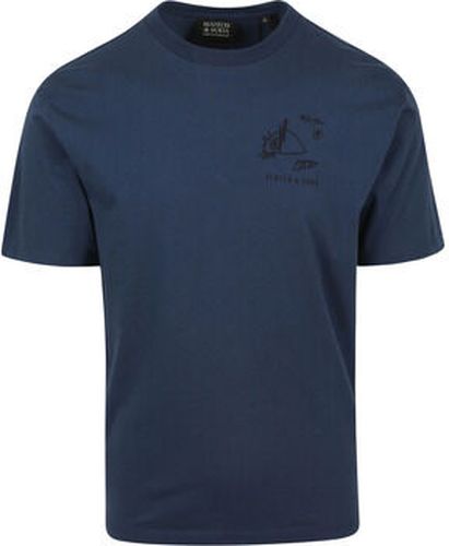 T-shirt T-Shirt Navy Print Bleu - Scotch & Soda - Modalova