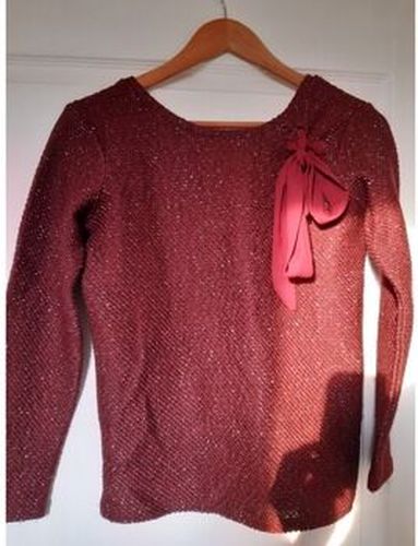Pull Pull maille, col rond, dos V Bordeaux - Naf naf - Modalova