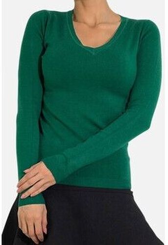 Pull Pull col V en maille Vert F Vert - Kebello - Modalova