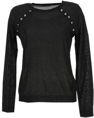 Pull Metallic buttons on shimmering sweater Noir - Salsa - Modalova