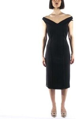 Robe Abito Scollo A V Noir - Manila Grace - Modalova