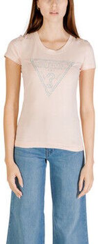 T-shirt SS CN SHINY TRIANGLE W5RI11 J1314 Rose - Guess - Modalova