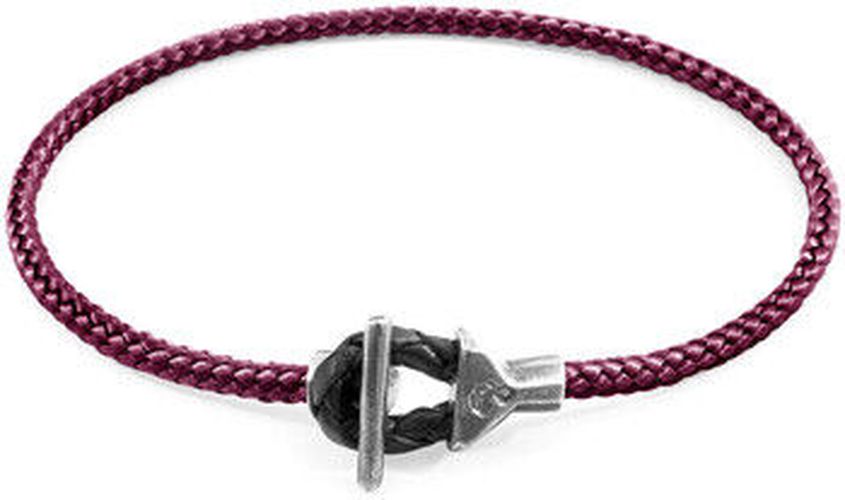 Bracelets Bracelet Cullen Argent et Corde Violet - ANCHOR & CREW - Modalova