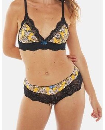 Shorties & boxers Shorty tanga moutarde/pétrole Evita Jaune - Pomm'poire - Modalova