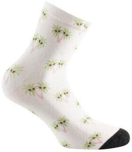 Chaussettes Socquette imprimée palmiers en viscose de bambou Rose - Kindy - Modalova