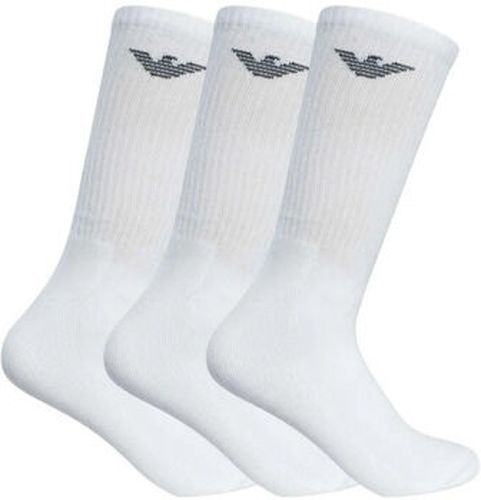 Chaussettes hautes Emporio Armani Pack x3 eagle Blanc - Giorgio Armani - Modalova