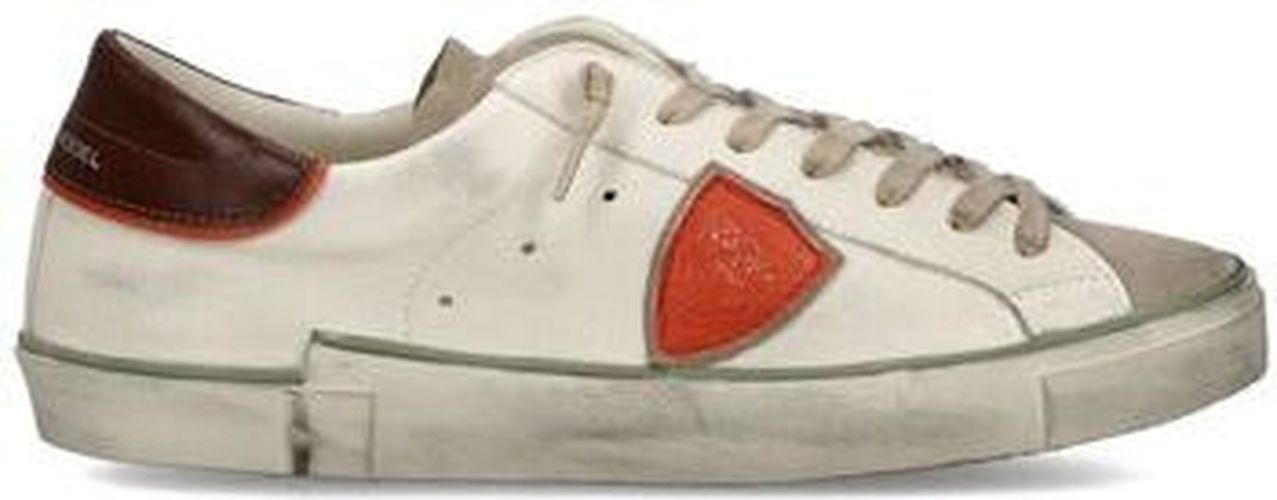 Baskets basses PRLU VVB3 PARIS X-VEAU BORDURE_LAIT ORANGE Blanc - Philippe Model - Modalova