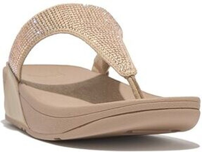 Tongs LULU CRYSTAL EMBELLISHED TOE-POST Beige - Fitflop - Modalova