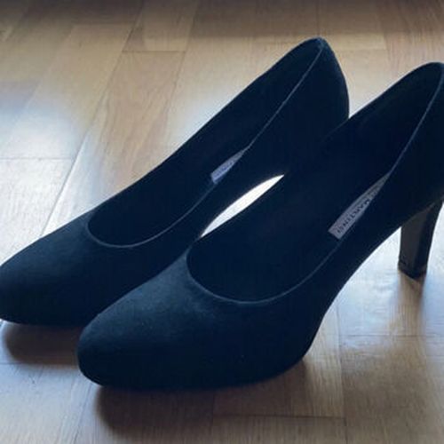 Chaussures escarpins Escarpins nubuck - 37 1/2 Noir - Enzo Di Martino - Modalova