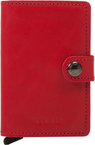 Porte-cartes en aluminium et cuir Miniwallet 4 - 6 cartes (Couleur: Rouge) Rouge - SECRID - Modalova