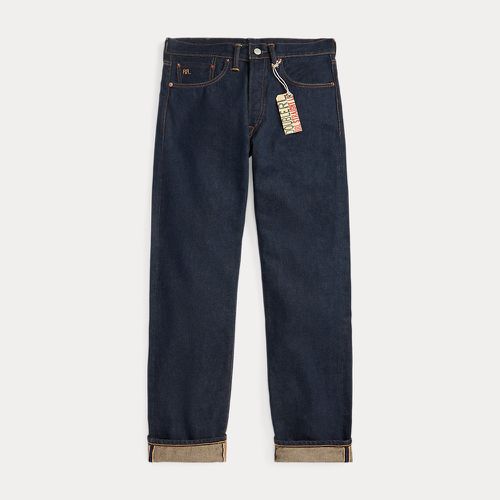 Jean droit selvedge avec délavé unique - RRL - Modalova