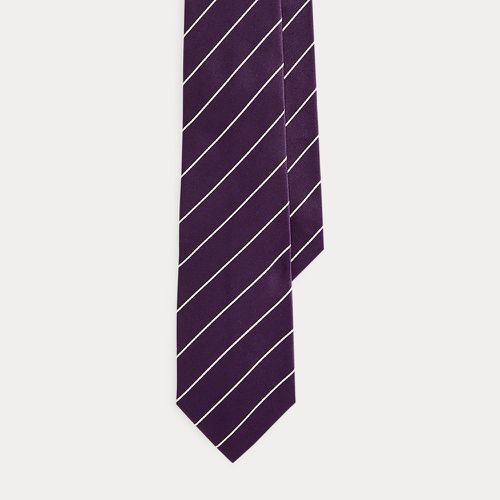 Cravate rayée en satin - Purple Label - Modalova