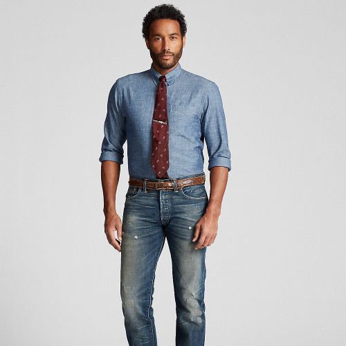 Chemise en chambray Slim Fit - RRL - Modalova