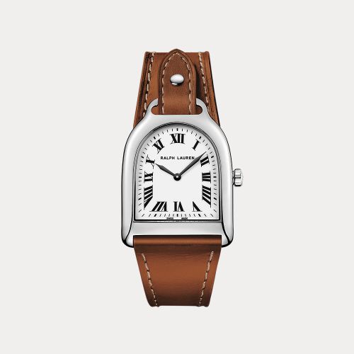 Petit modèle en acier cadran blanc - Ralph Lauren - Modalova