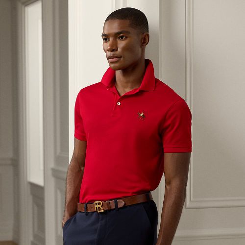Polo en piqué Custom Slim Fit - Purple Label - Modalova