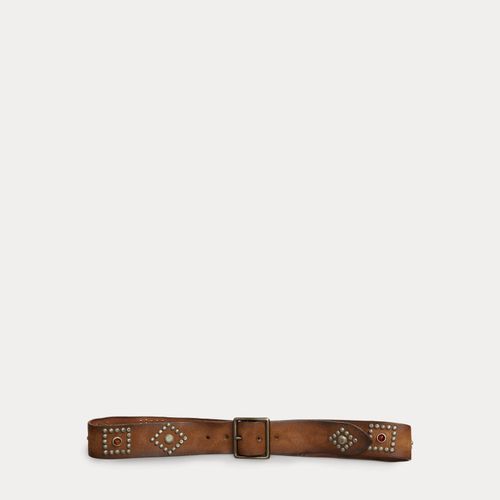 Ceinture en cuir brut à clous - RRL - Modalova