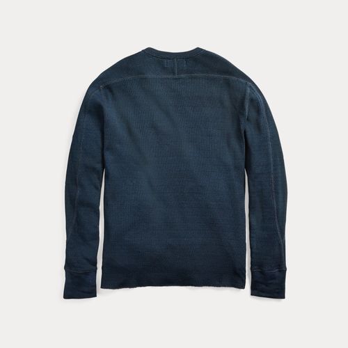 Col rond en tricot jacquard indigo - RRL - Modalova