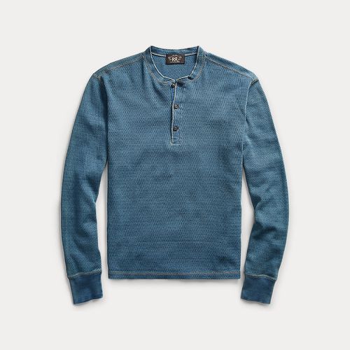 T-shirt Henley jacquard indigo - RRL - Modalova