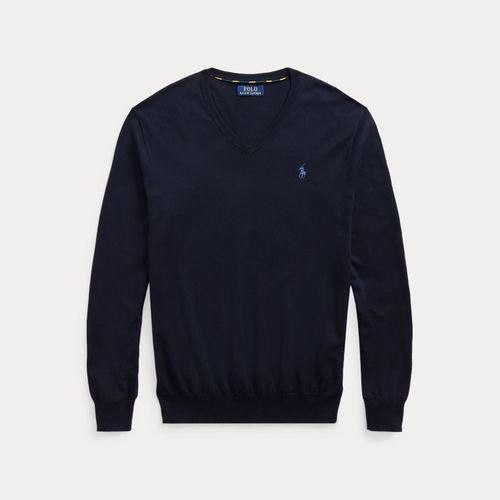 Pull cintré à col en V en coton - Polo Ralph Lauren - Modalova