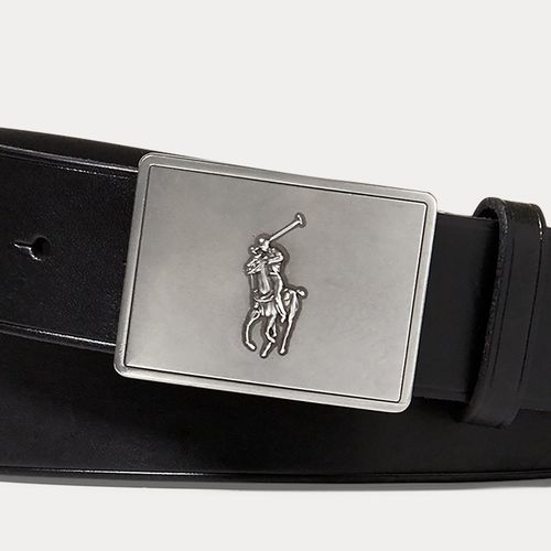 Ceinture en cuir avec plaque poney - Polo Ralph Lauren - Modalova