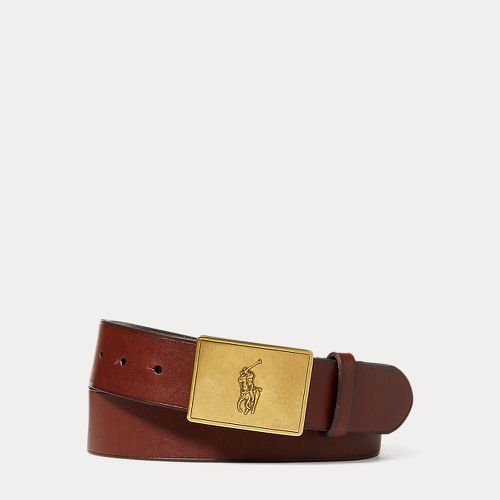 Ceinture en cuir avec plaque poney - Polo Ralph Lauren - Modalova