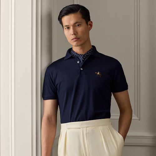 Polo en piqué Custom Slim Fit - Purple Label - Modalova