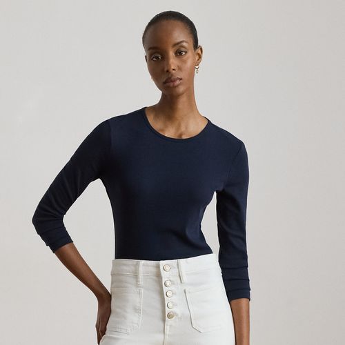 T-shirt manche longue coton stretch - Lauren - Modalova