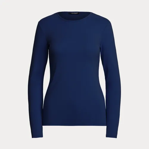 T-shirt manche longue coton stretch - Lauren - Modalova