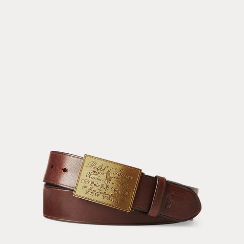 Ceinture traditionnelle à boucle avec plaque - Polo Ralph Lauren - Modalova