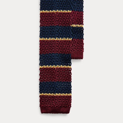 Cravate rayée maille de soie - Polo Ralph Lauren - Modalova