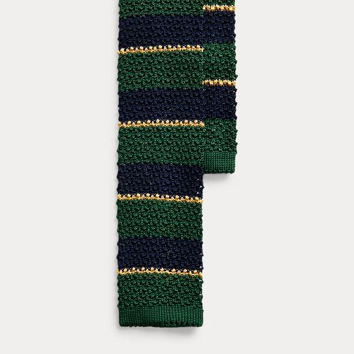 Cravate rayée maille de soie - Polo Ralph Lauren - Modalova