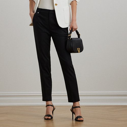 Petite - Pantalon en coton stretch double face - Lauren Petite - Modalova