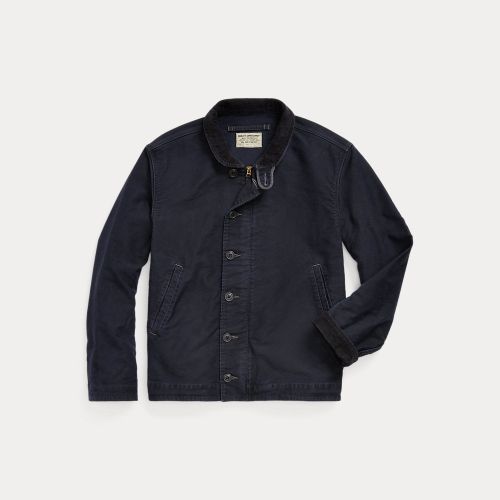 Veste marine en coton col velours côtelé - RRL - Modalova