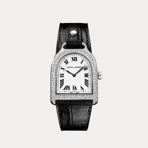 Petite montre Steel & Diamond Stirrup - Ralph Lauren - Modalova