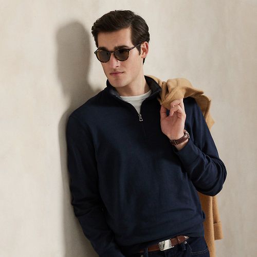 Pull demi-zippé en jersey luxueux - Polo Ralph Lauren - Modalova
