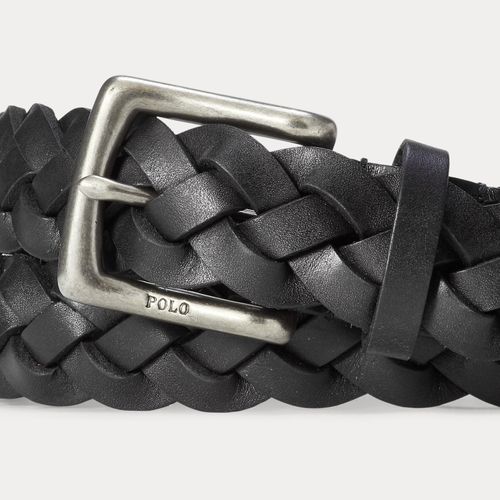 Ceinture en vachette tressée - Polo Ralph Lauren - Modalova