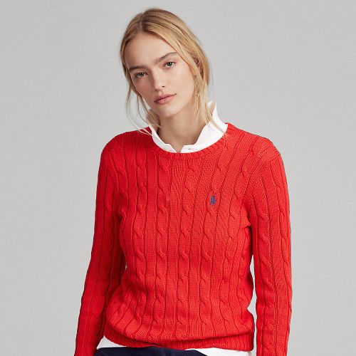 Pull torsadé à col rond en coton - Polo Ralph Lauren - Modalova