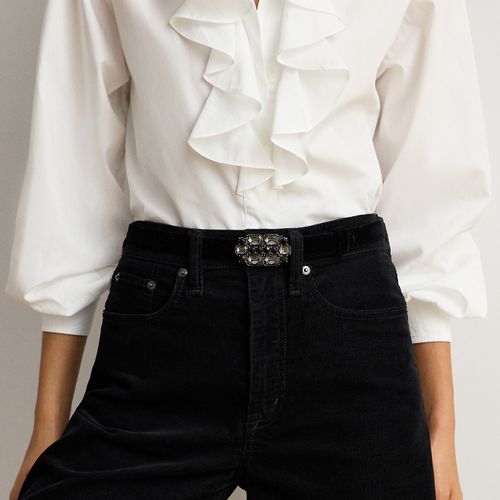 Ceinture fine en velours avec pierres - Lauren - Modalova