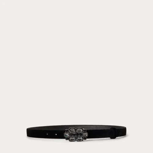 Ceinture fine en velours avec pierres - Lauren - Modalova