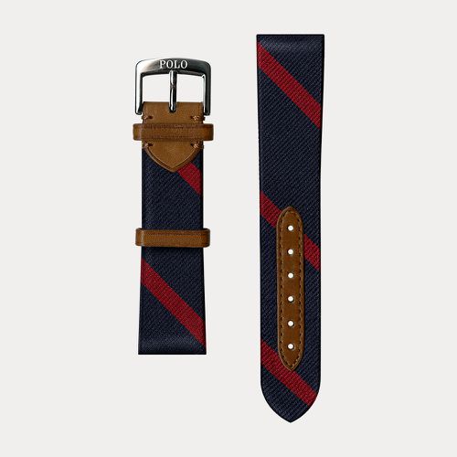 Bracelet de montre en soie rayée - Polo Ralph Lauren - Modalova