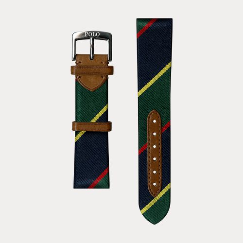 Bracelet de montre en soie rayée - Polo Ralph Lauren - Modalova