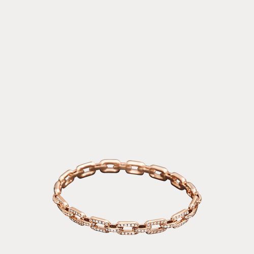 Petit bracelet jonc en or rose pavé - Ralph Lauren - Modalova
