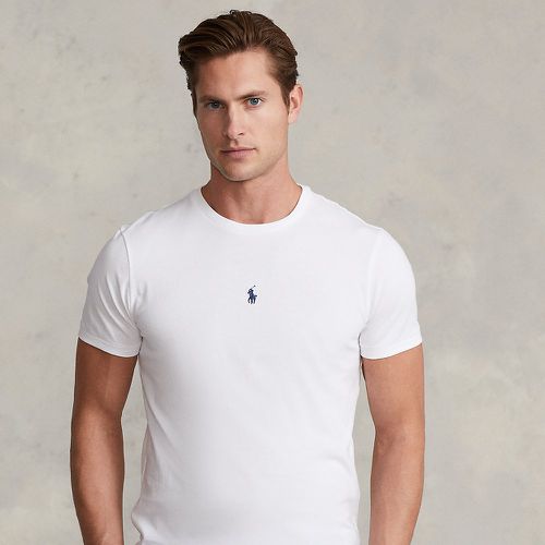 T-shirt ajusté à col rond en jersey - Polo Ralph Lauren - Modalova