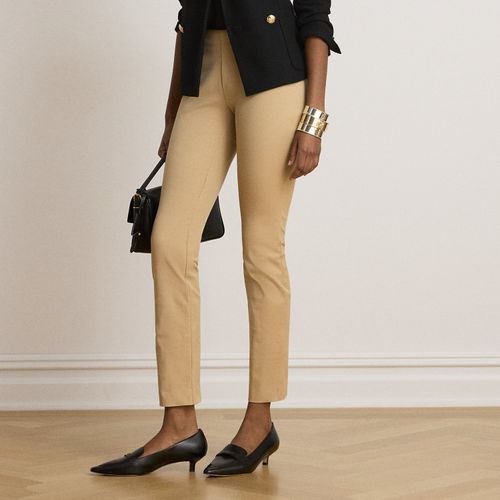 Pantalon skinny sergé de coton stretch - Lauren - Modalova
