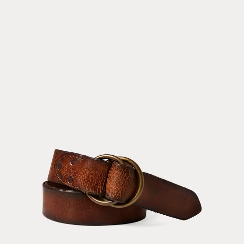 Ceinture en cuir vieilli à double anneau - RRL - Modalova