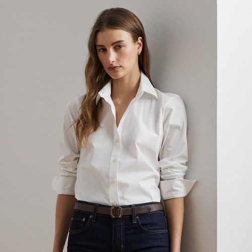 Petite - Chemise infroissable en coton stretch - Lauren Petite - Modalova