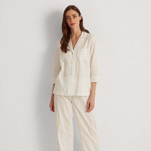 Pyjama 7/8 rayé en coton - Lauren - Modalova